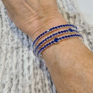 3/$15 Blue Spiral Bracelet